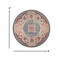 Homeroots 4 ft. Round Pink & Blue Floral Medallion Area Rug 385530 - alternate 7